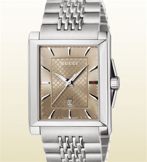 gucci steel back swiss movemebt|Gucci g timeless collection.